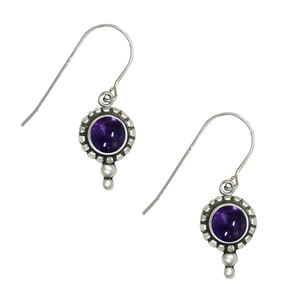 Sterling Silver Little Iolite Gemstone Drop Dangle Earrings